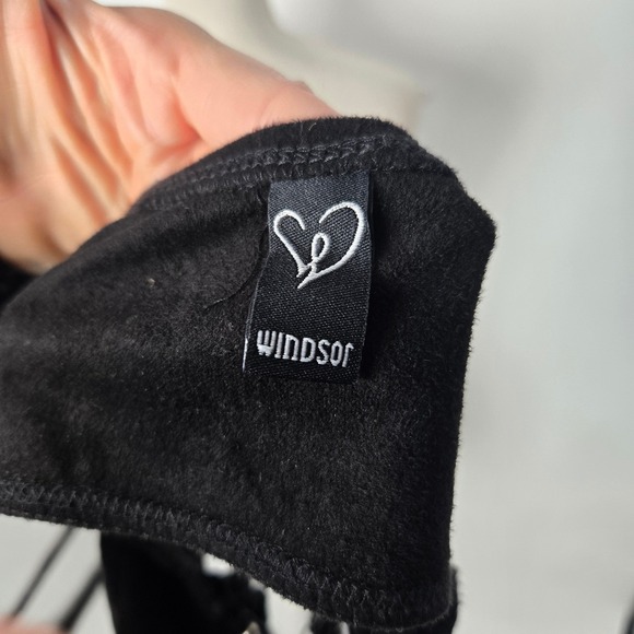 Windsor Black Halter Neck Western Cowgirl Fringe Ring Detail Crop Top‎ Size S - Picture 5 of 7